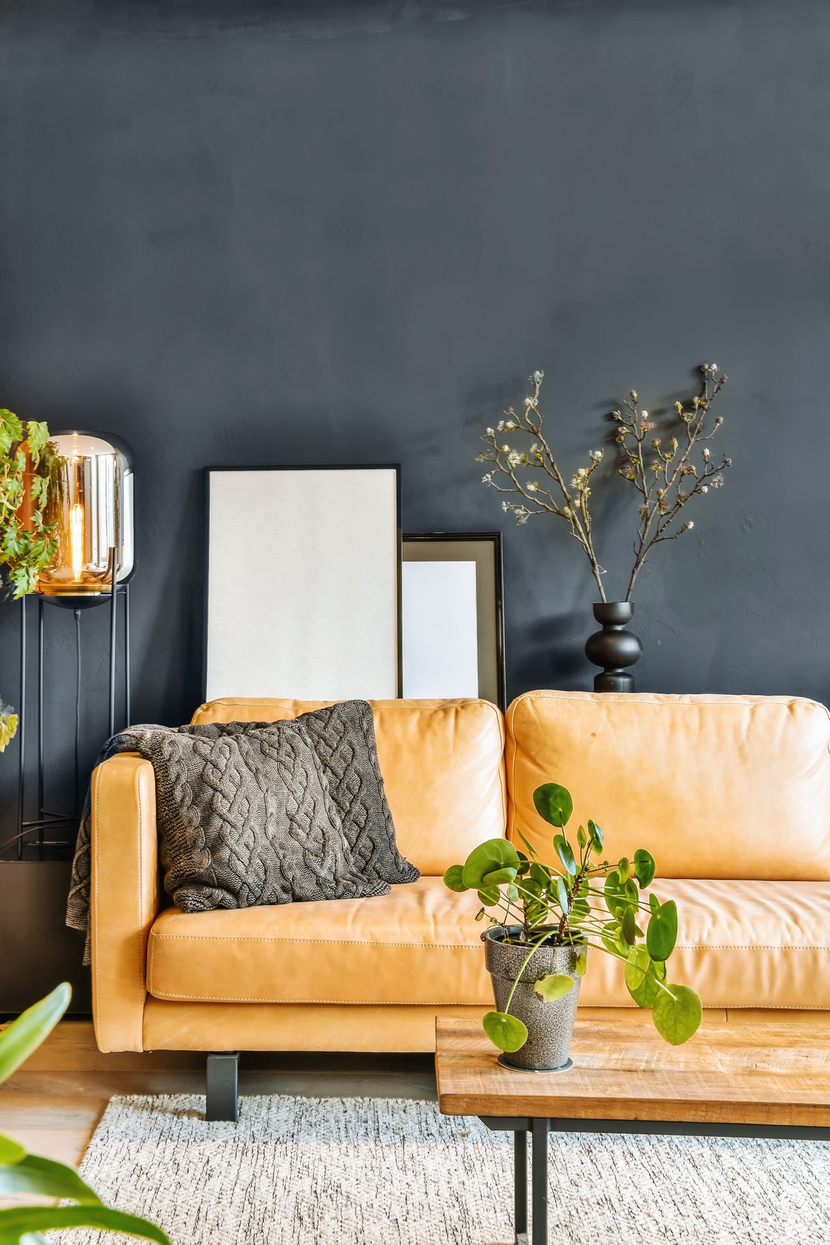 A Living Room with a Couch and a Coffee Table